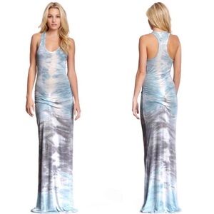 Young Fabulous & Broke Hamptons Dress Tie Dye Sumatra Ruched Draping Maxi Large